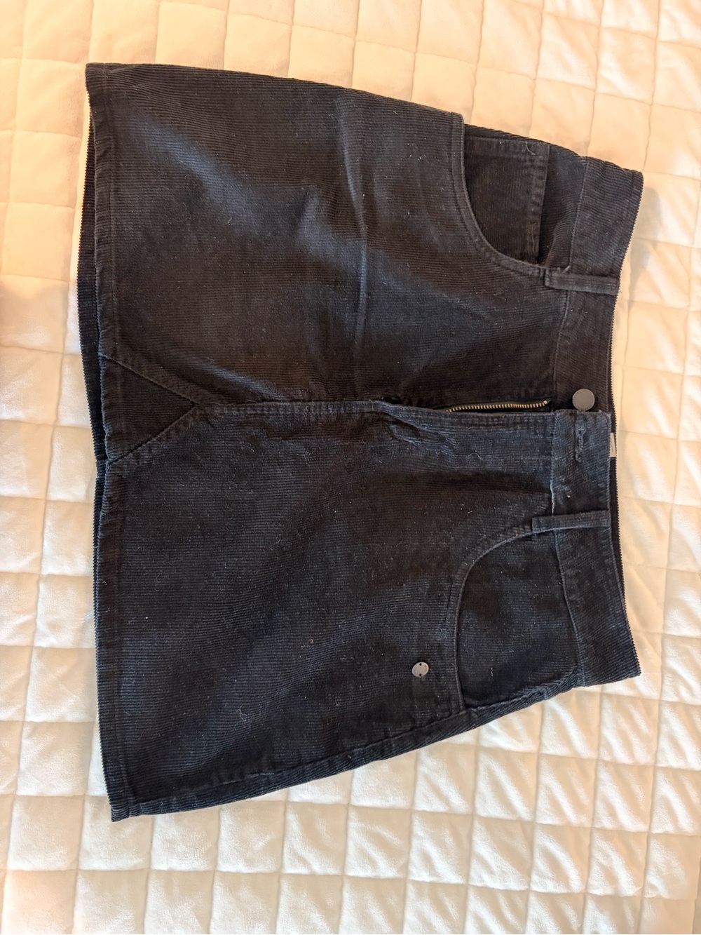 Roxy Black Corduroy Skirt with Branded Waist Tag